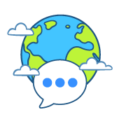 logo de la terre qui parle