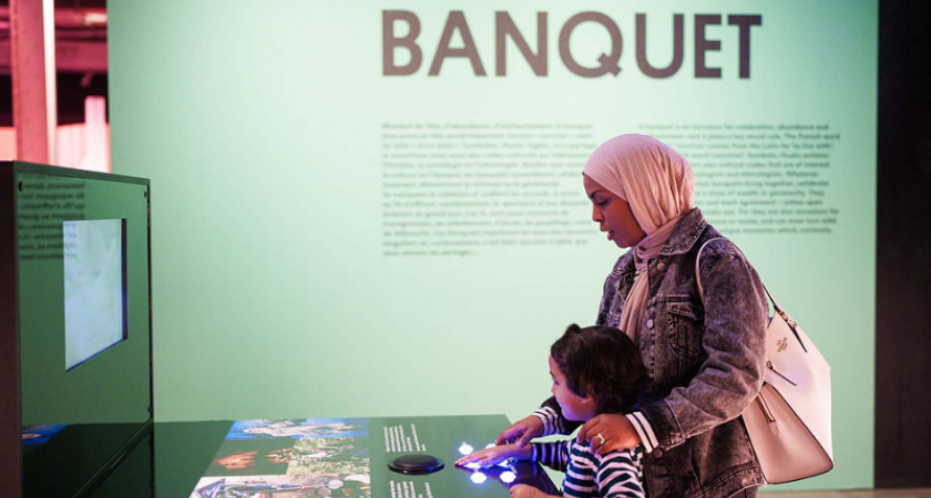 Interactif dans l'exposition Banquet
